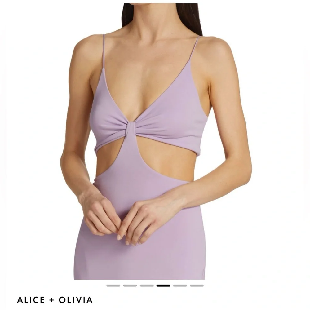 Alice + Olivia Havana Sleeveless Cut Out Minidress - Picture 2 of 11